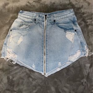 Denim LF carmar zipper skirt